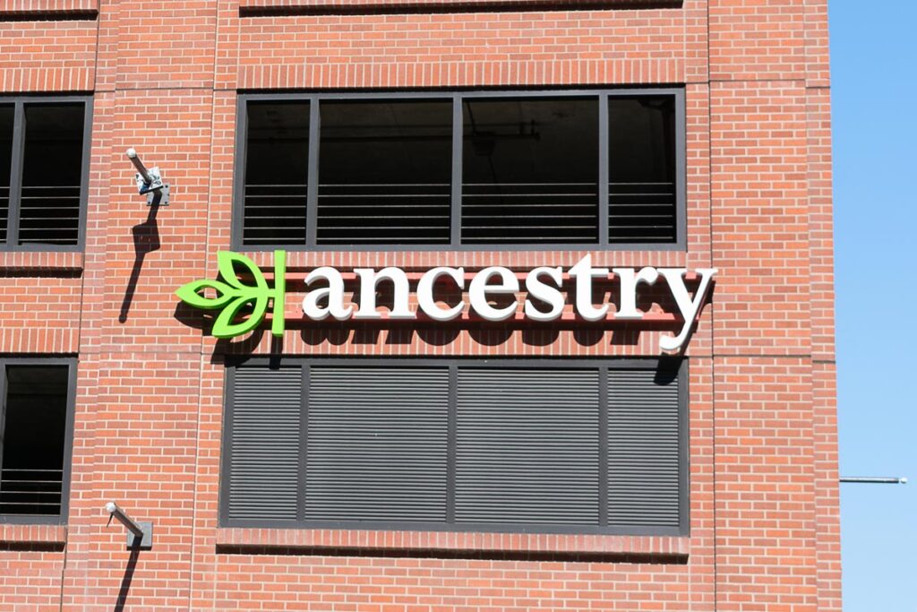 Ancestry signage, representing the Ancestry.com class action.