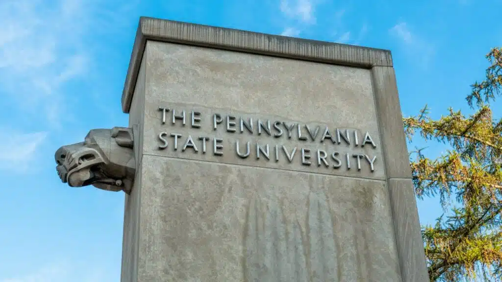 the campus of Penn State University.