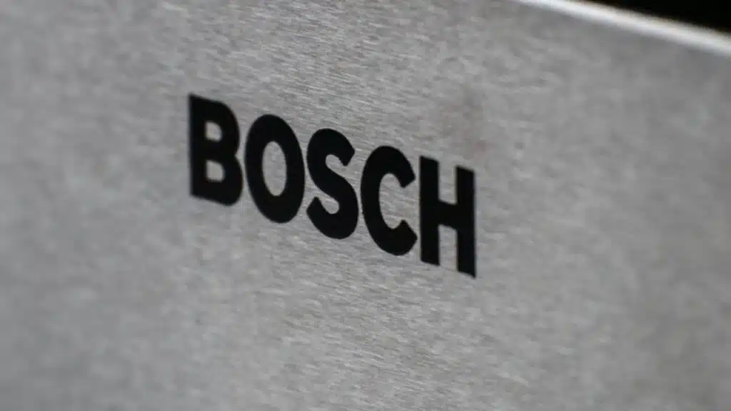 Close-up of a logo of the brand Bosch
