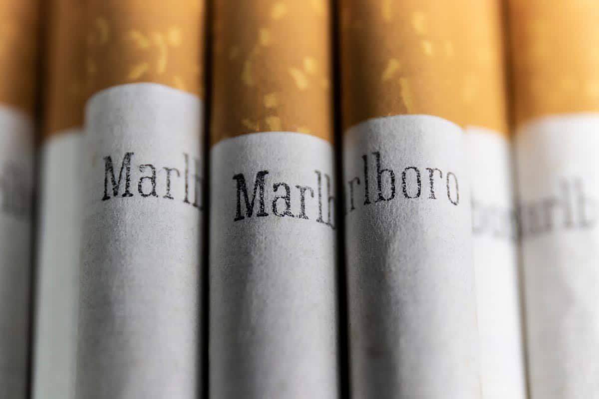 Close up of Marlboro cigarettes, representing the Philip Morris settlement.