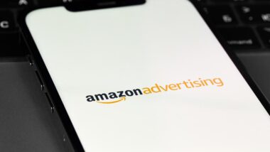 Close up of Amazon Advertising logo displayed on a smartphone, representing the Amazon class action.