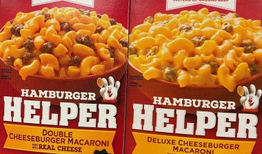 Retail store shelf Hamburger Helper