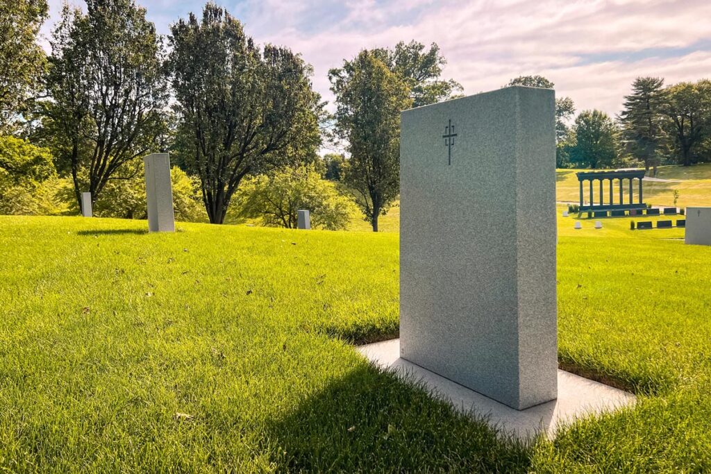 A headstone at a cemetery, representing the St. Stephen’s Cemetery settlement.