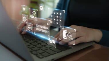 Social media engagement, Digital marketing concept.