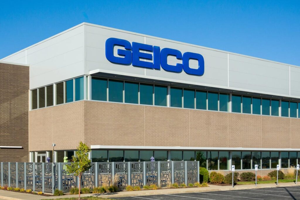 Exterior of a Geico headquarters, representing the Geico Florida settlement.