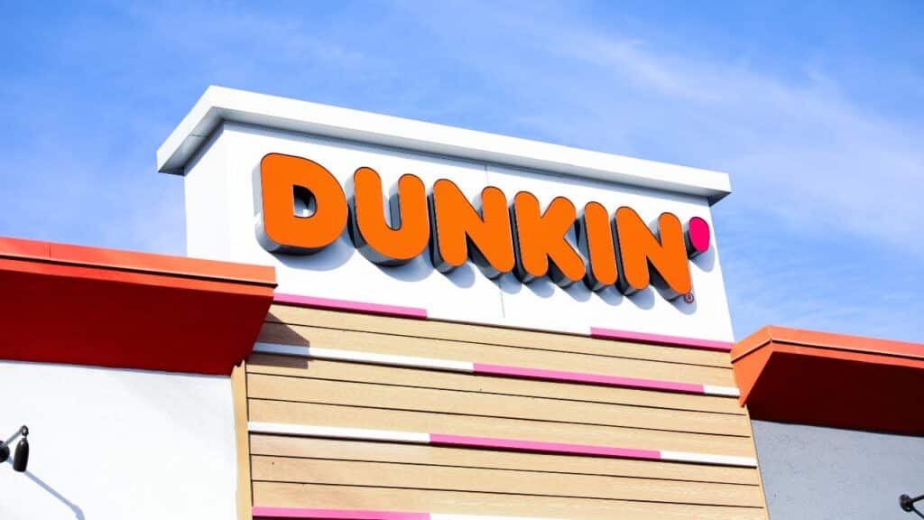 Dunkin' Donuts sign on store