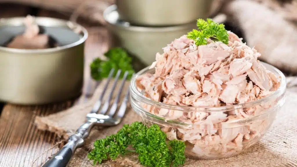 Bowl with canned Tuna