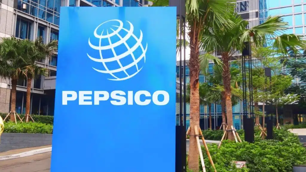 PepsiCo, Inc. logo signboard.