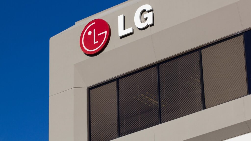 The LG logo seen at South Korean multinational electronics company LG Electronics Inc.'s campus in San Jose, California.