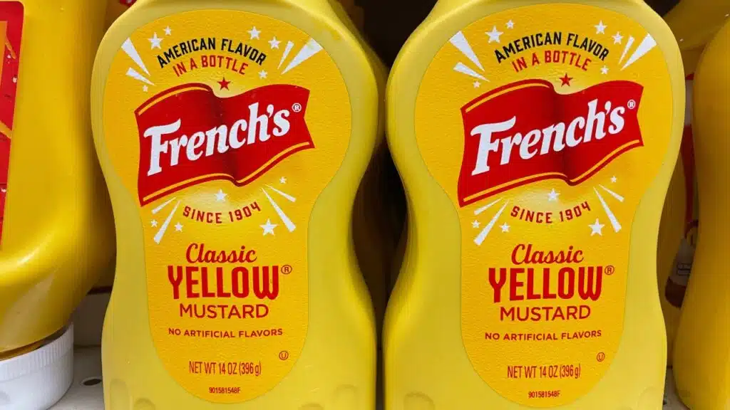 Retail grocery store French's mustard front view