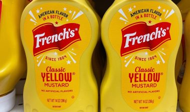 Retail grocery store French's mustard front view