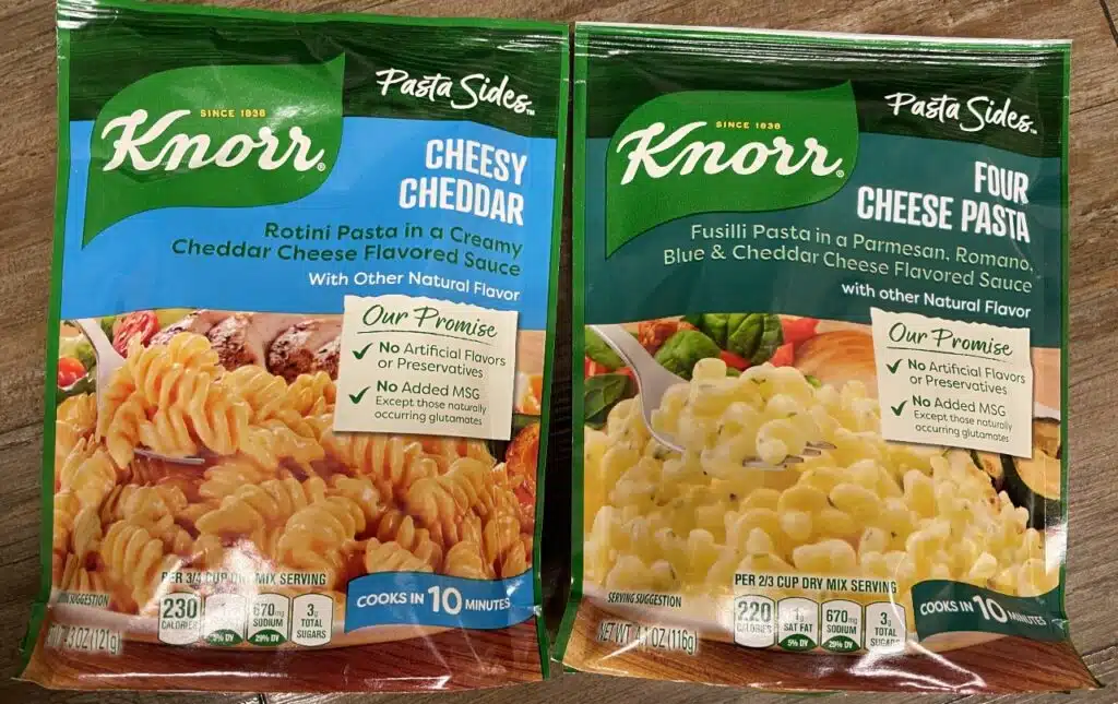 grocery store interior products Knorr rice sides cheese
