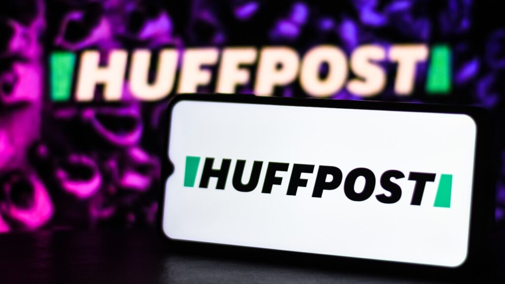HuffPost Logo on a mobile screen.