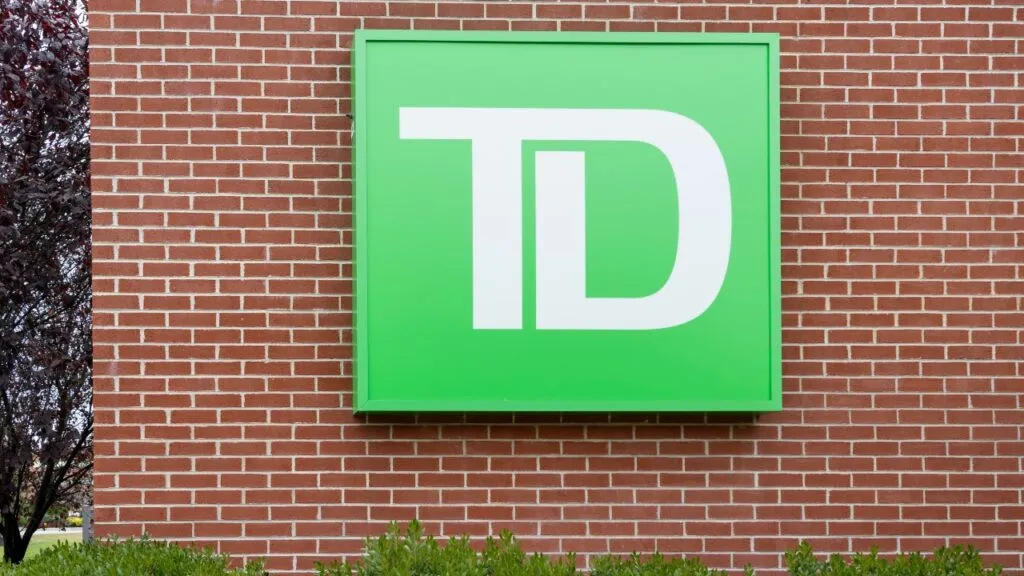 TD Bank logo on the wall