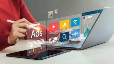 online sales concept of digital marketing, ad, product ads, promotion of products or services through digital tools.