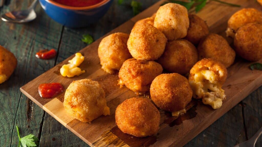 Fried Mac and Cheese Bites with Dipping Sauce