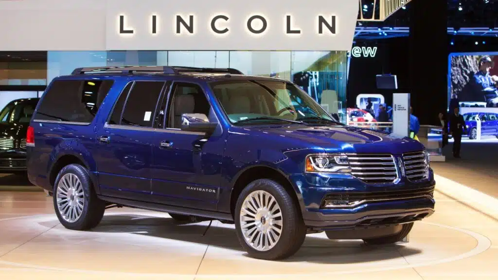 The 2017 Lincoln Navigator on display at the North American International Auto Show media preview