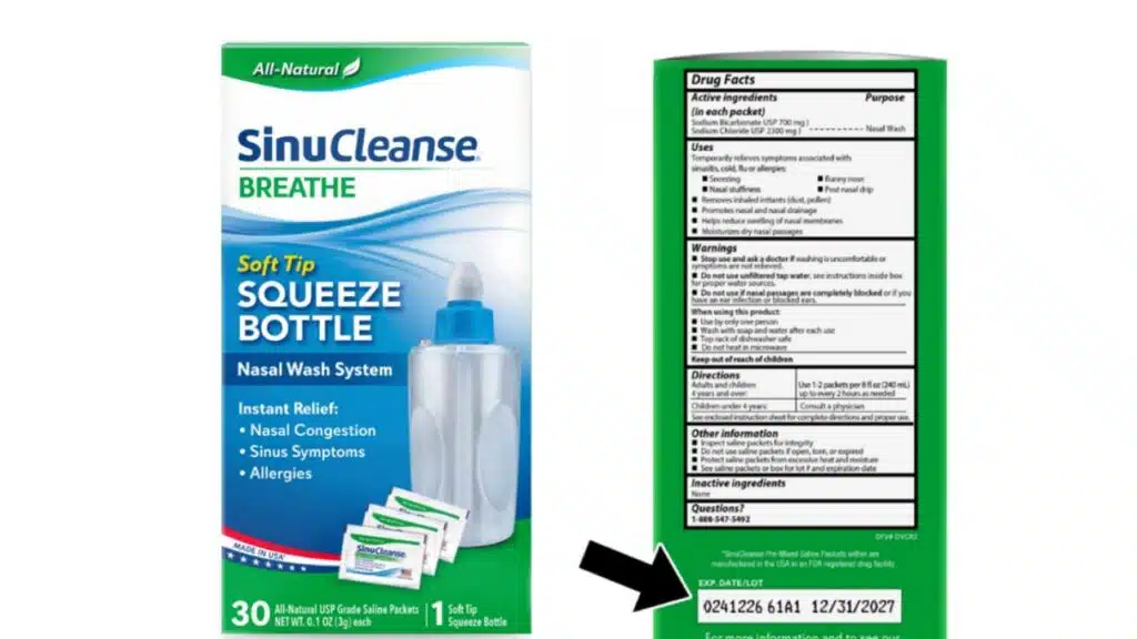 recalled sinucleanse