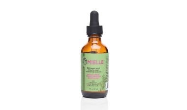A bottle of Mielle Rosemary Mint Scalp and Hair Strengthening Oil, representing Mielle Organics class action lawsuit