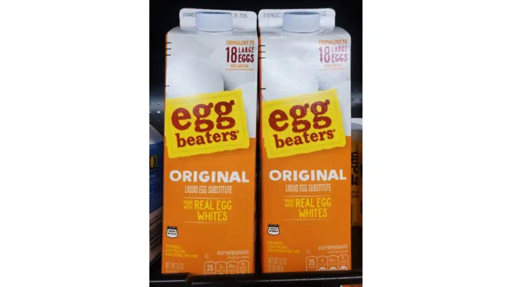 Two cartons of Egg Beaters, a liquid egg substitute.
See less
