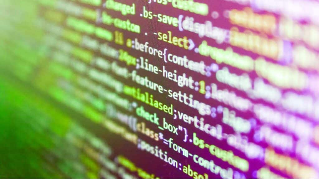 Programming code typing.