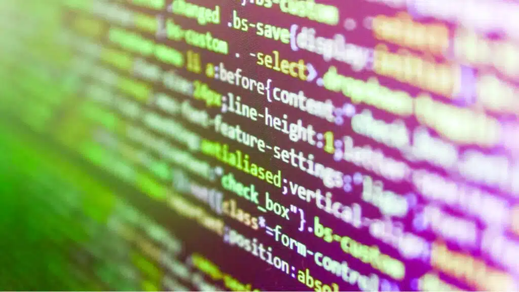 Programming code typing.