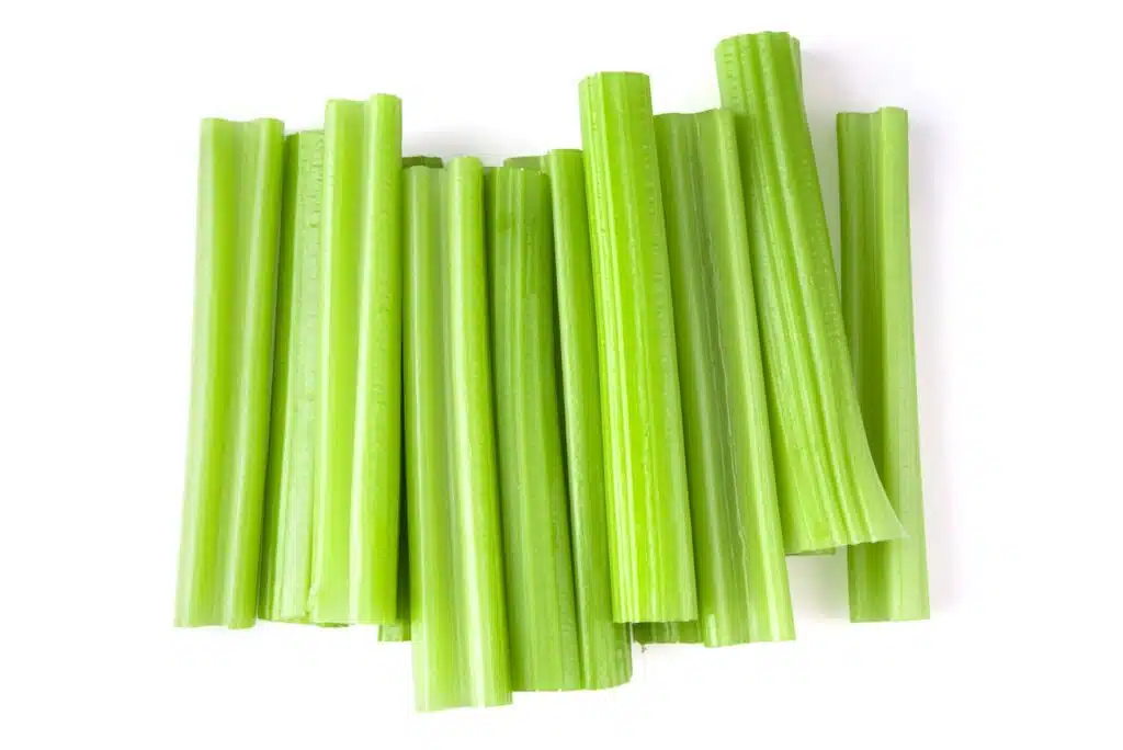 Celery sticks. on white background.
