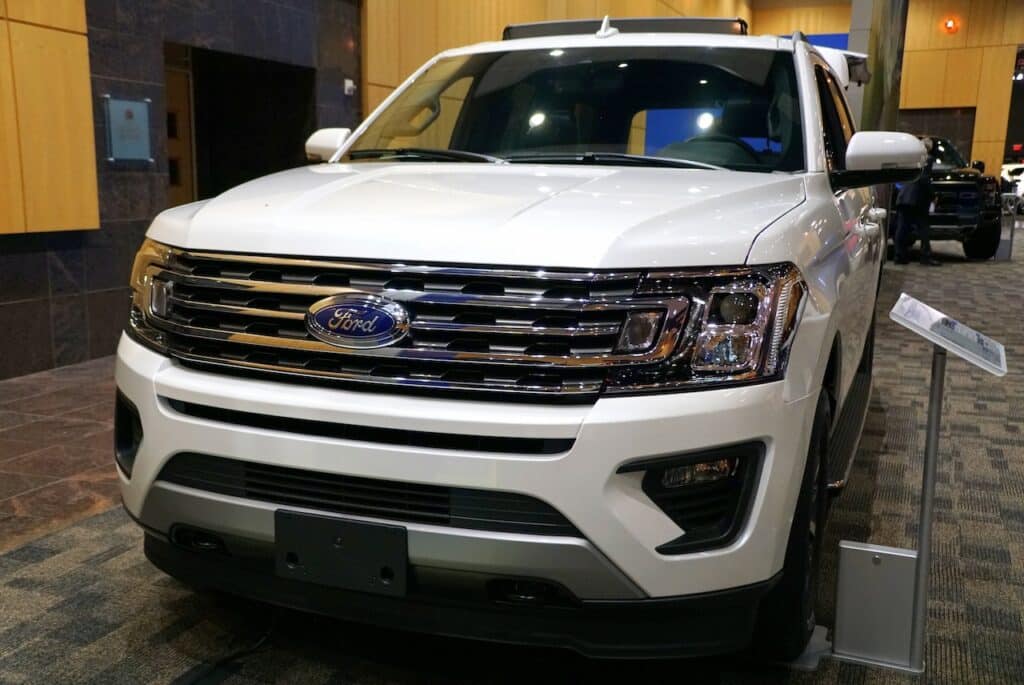 Ford Expedition on display at car show.