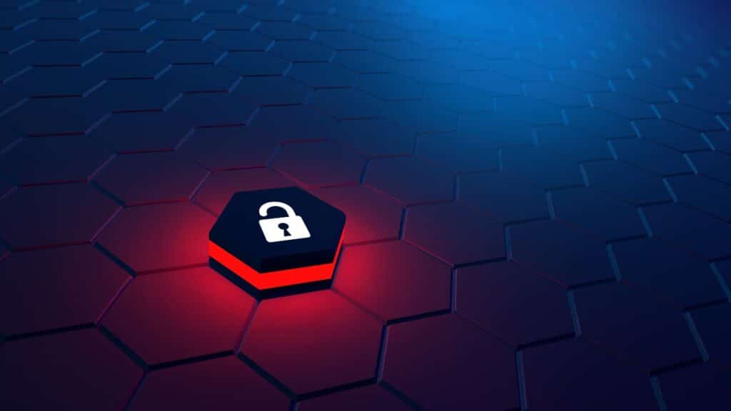 Concept of data security. Computer protection.