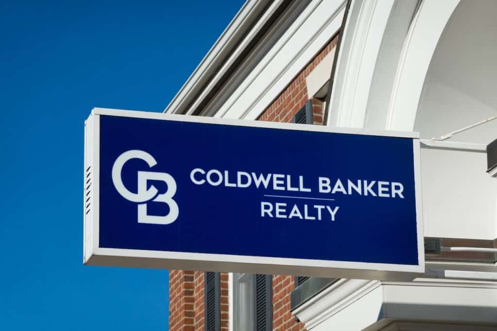Coldwell Banker Realty real estate sign and trademark logo.
