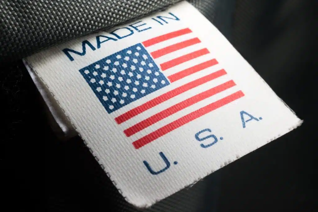 Made in USA label.