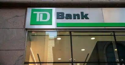 This image captures the exterior signage of a TD Bank branch, representing TD Bank Credit Card Cash Advances class action lawsuit.