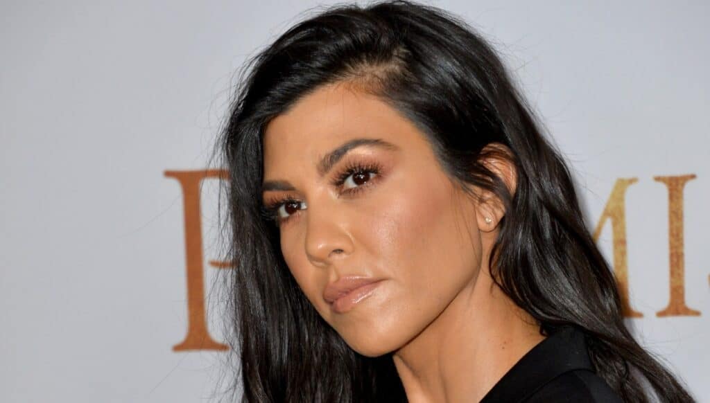 Kourtney Kardashian at the premiere for "The Promise"