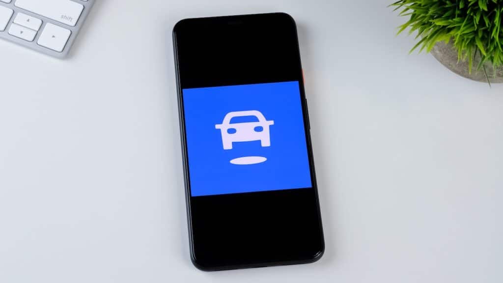 SpotHero app logo on a smartphone screen.