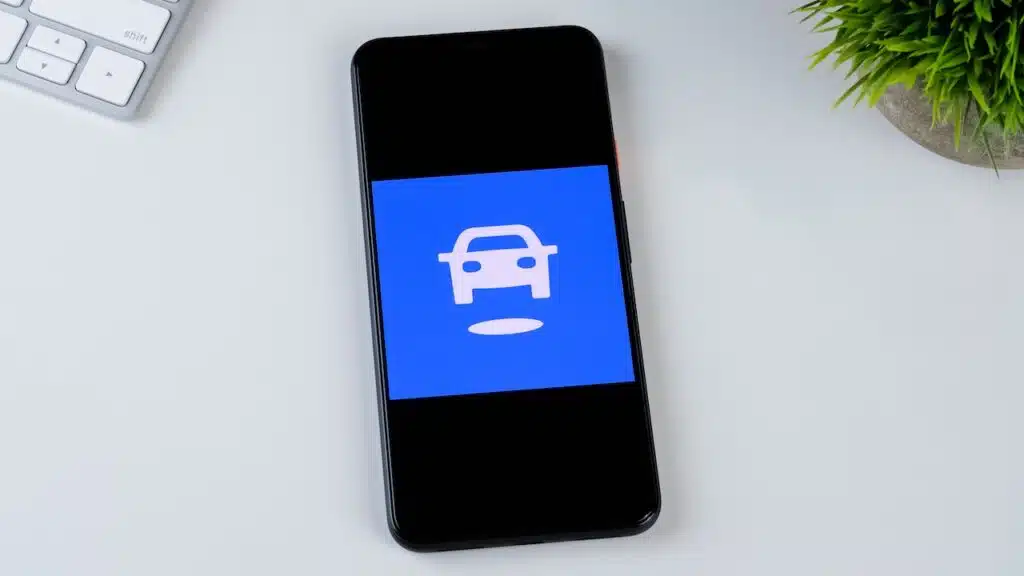 SpotHero app logo on a smartphone screen.