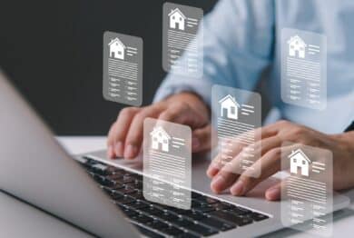 Buy and sell houses and real estate online on a virtual screen