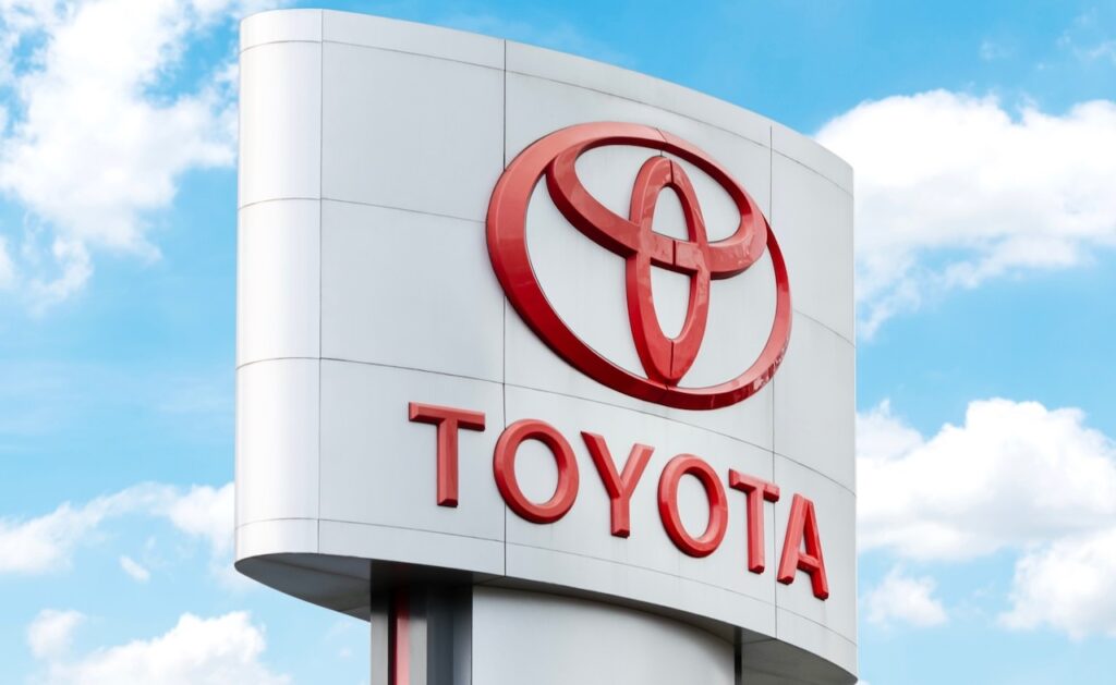 Pole billboard with logo Toyota