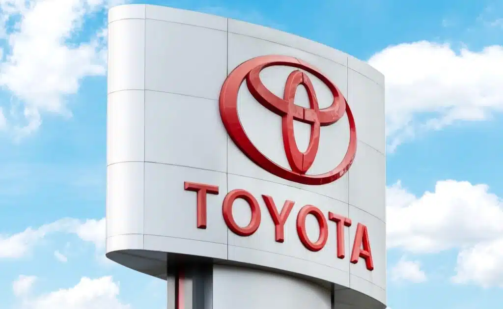 Pole billboard with logo Toyota