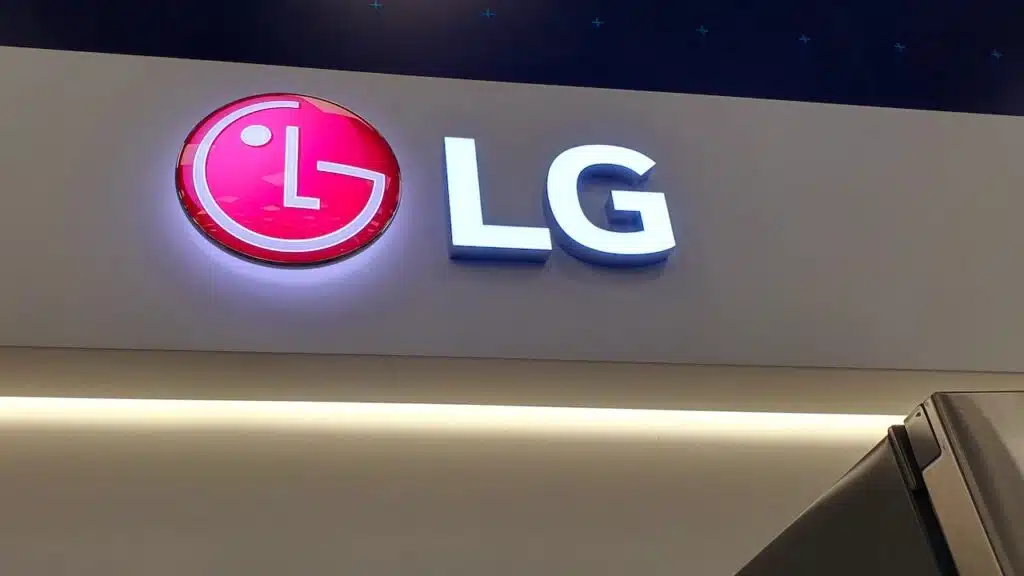 LG sign, representing the multinational electronics company