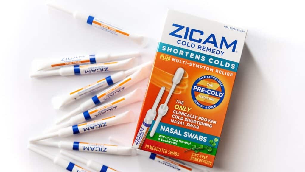 Zicam nasal swabs made with zinc have been shown to shorten the duration and lessen the severity of cold and flu symptoms.