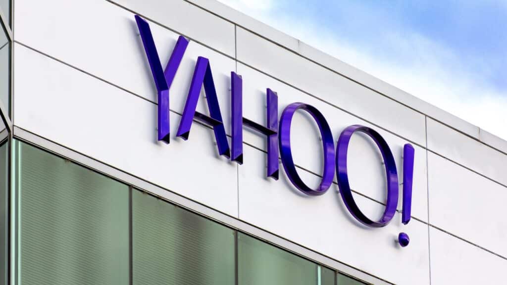 Yahoo Corporate Headquarters Sign.