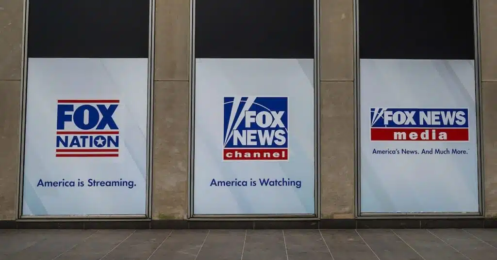 Fox News Channel at the News Corporation headquarters building in New York City.