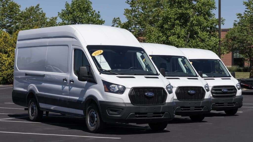 Used Ford Transit display.