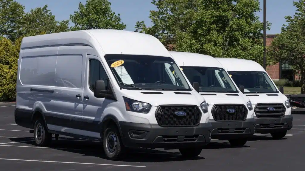 Used Ford Transit display.