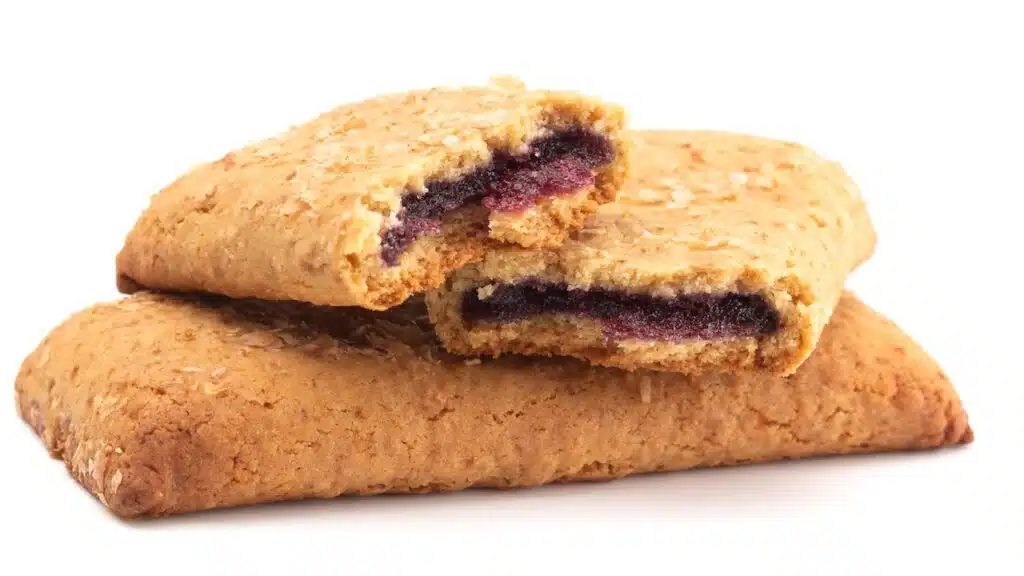 Whole Grain Blueberry Breakfast Bar on a White Background