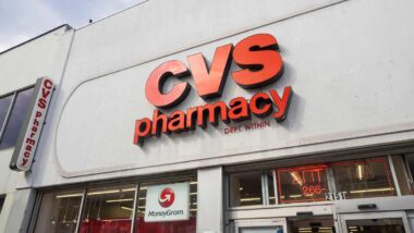 Close up of exterior CVS Pharmacy signage, representing CVS class action.
