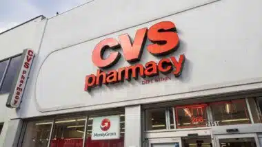 Close up of exterior CVS Pharmacy signage, representing CVS class action.