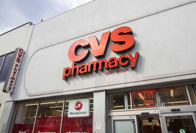 Close up of exterior CVS Pharmacy signage, representing CVS class action.