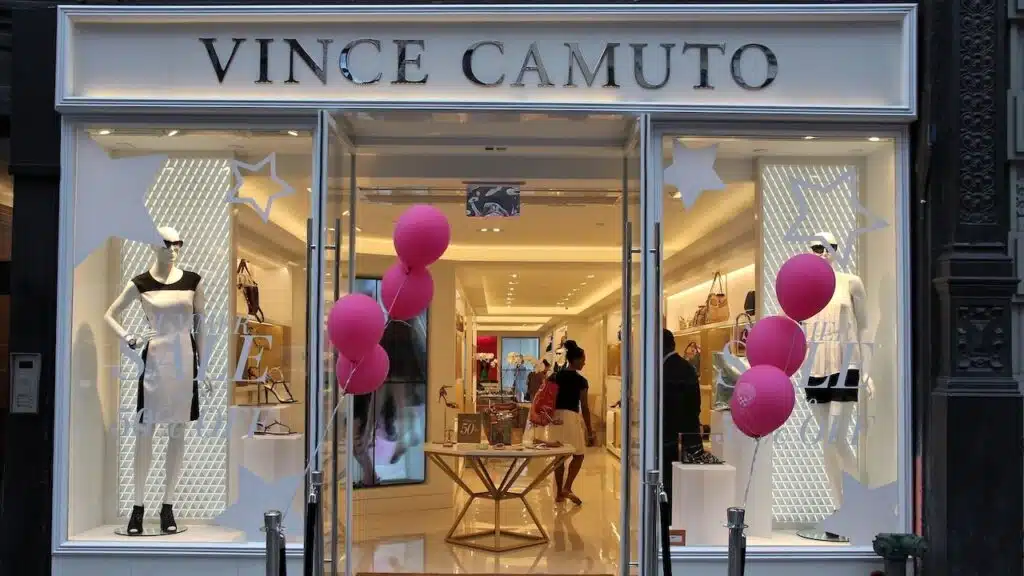 People visit Vince Camuto store in 5th Avenue, New York. 5th Avenue