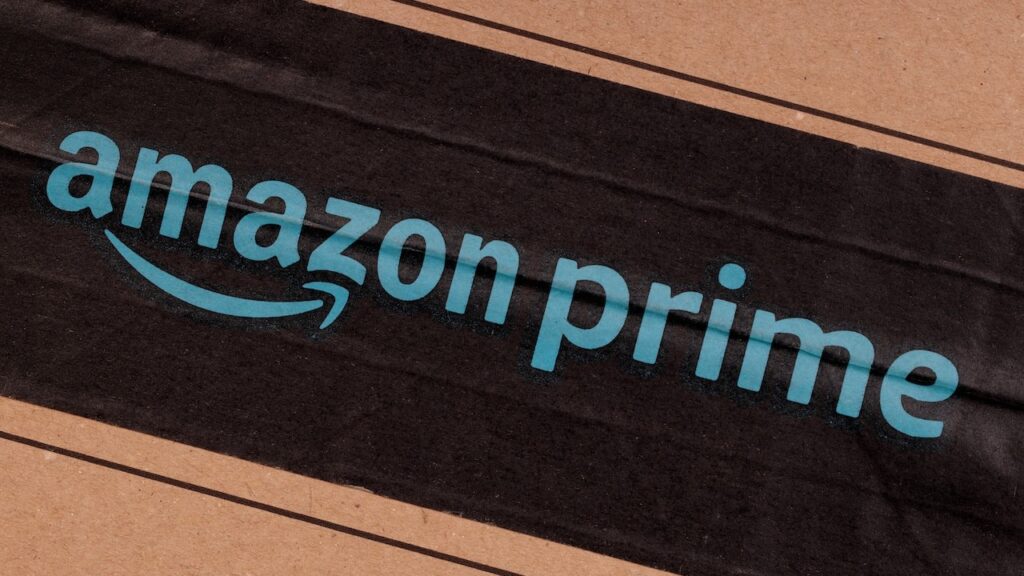 Amazon Prime Logo on Cardboard